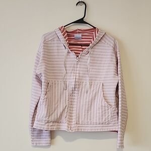 Striped Pink Hoodie Jacket